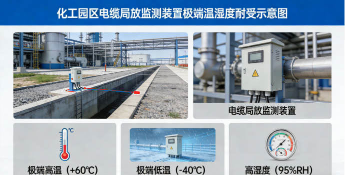 化工园区适配，电缆局放监测装置耐受极端温湿度工况