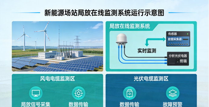 新能源场站适配，局放在线监测系统护航风电光伏电缆运行
