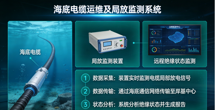 海底电缆运维，电缆局放监测装置实现远程绝缘状态监测
