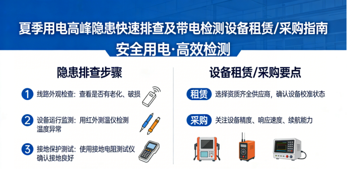 夏季用电高峰将至，如何快速排查隐患？带电检测设备租赁/采购指南来了