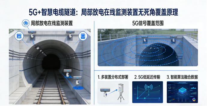 5G+智慧电缆隧道：局部放电在线监测装置如何实现无死角覆盖？