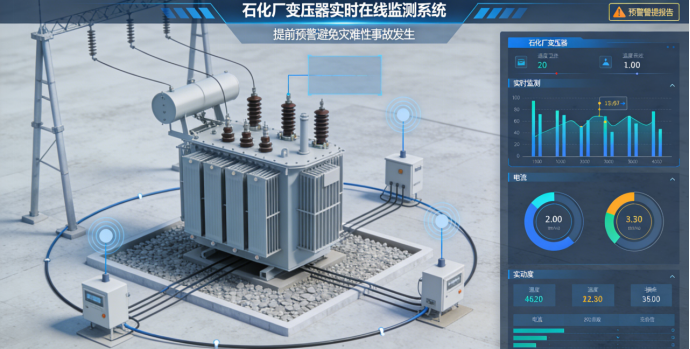 石化厂变压器实时在线监测，提前预警避免灾难性事故发生！