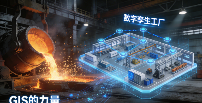 你看到的是一炉钢，我看到的是整座“数字孪生工厂”——GIS的力量