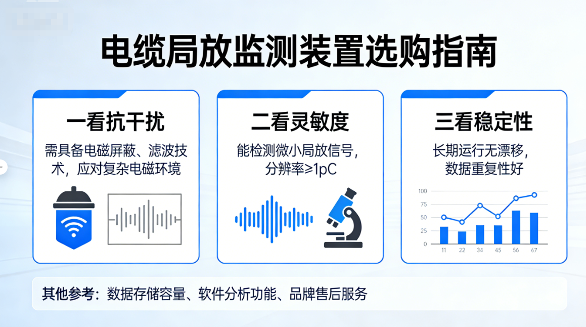 电缆局放监测装置怎么选？一看抗干扰，二看灵敏度，三看……