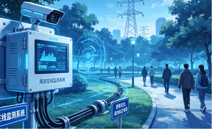 局放在线监测系统盯着公园电缆，游客安全不是小事